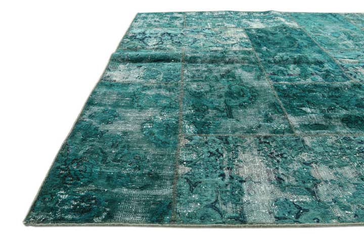 5' 8 x 8' Hand Knotted Ultra Vintage Persian Wool Rug