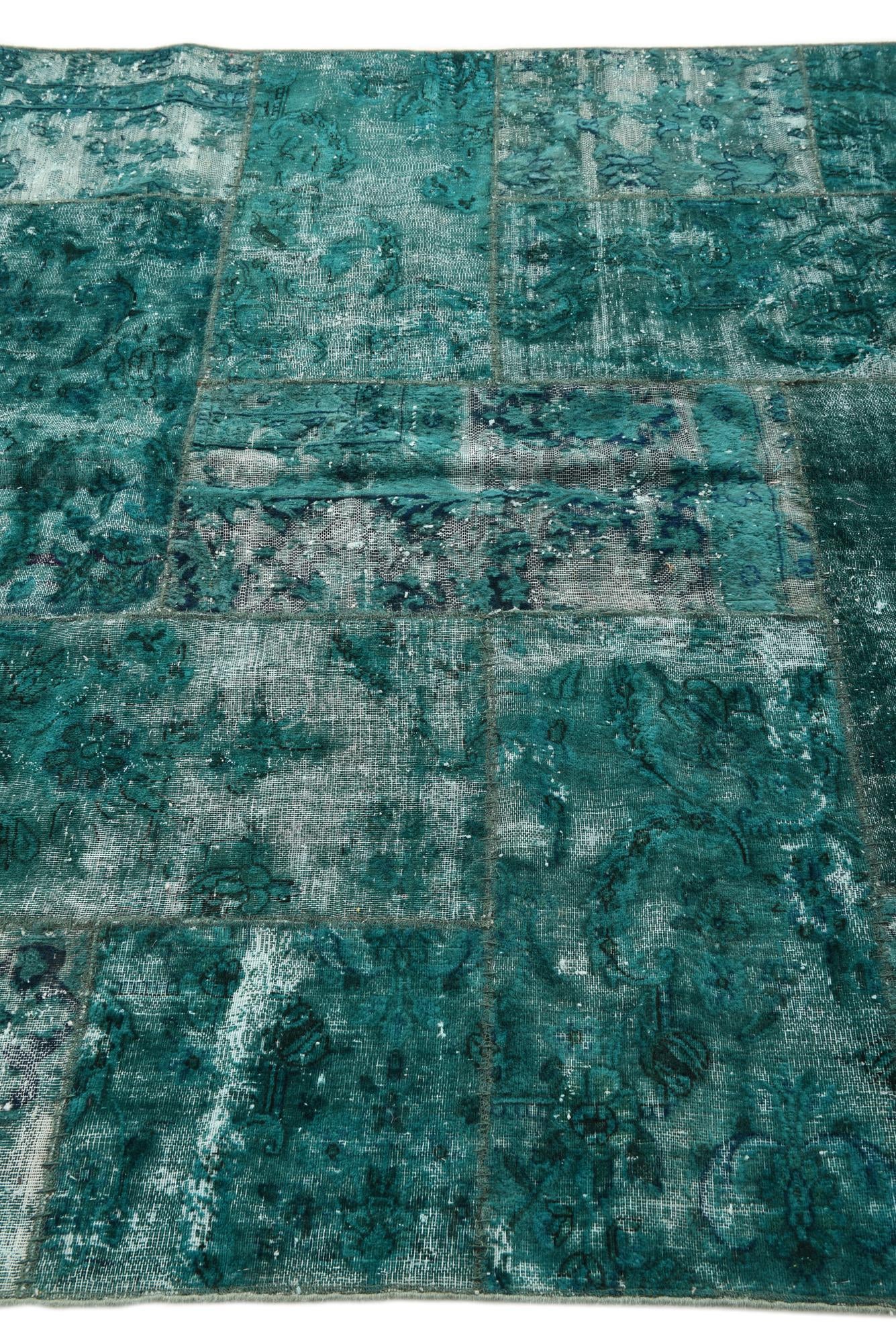 5' 8 x 8' Hand Knotted Ultra Vintage Persian Wool Rug