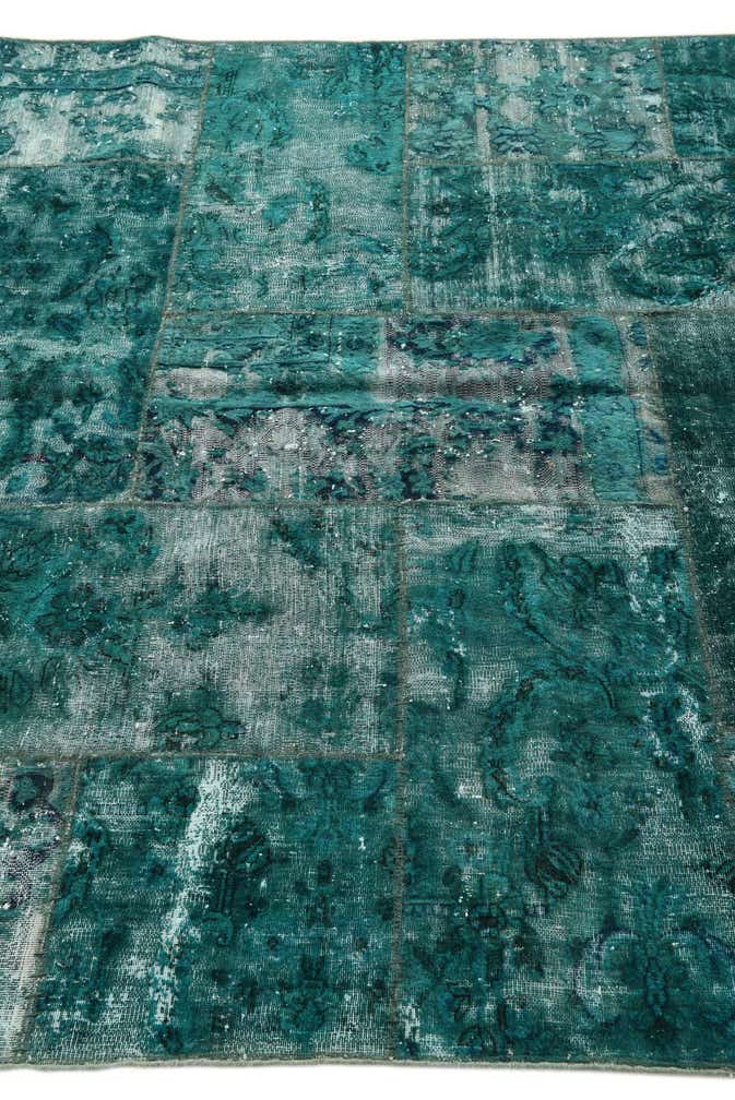 5' 8 x 8' Hand Knotted Ultra Vintage Persian Wool Rug