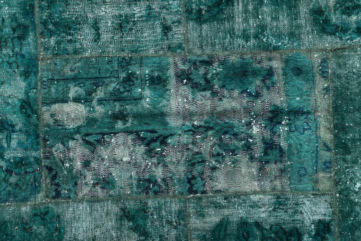 5' 8 x 8' Hand Knotted Ultra Vintage Persian Wool Rug
