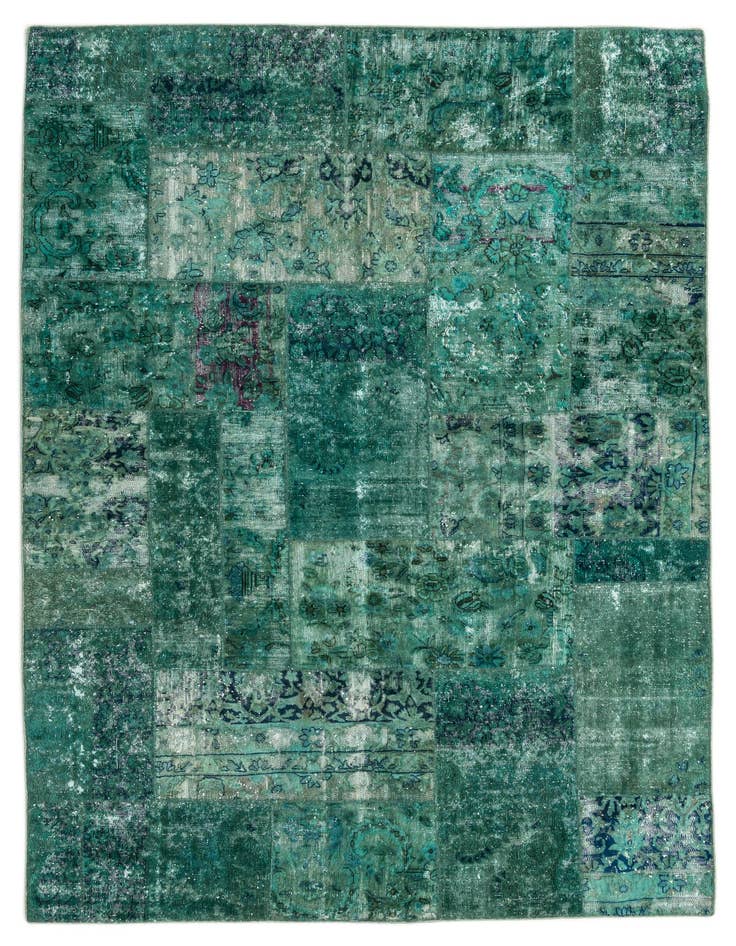 Detail image of 5' 7 x 8' Hand Knotted Ultra Vintage Persian Wool Rug