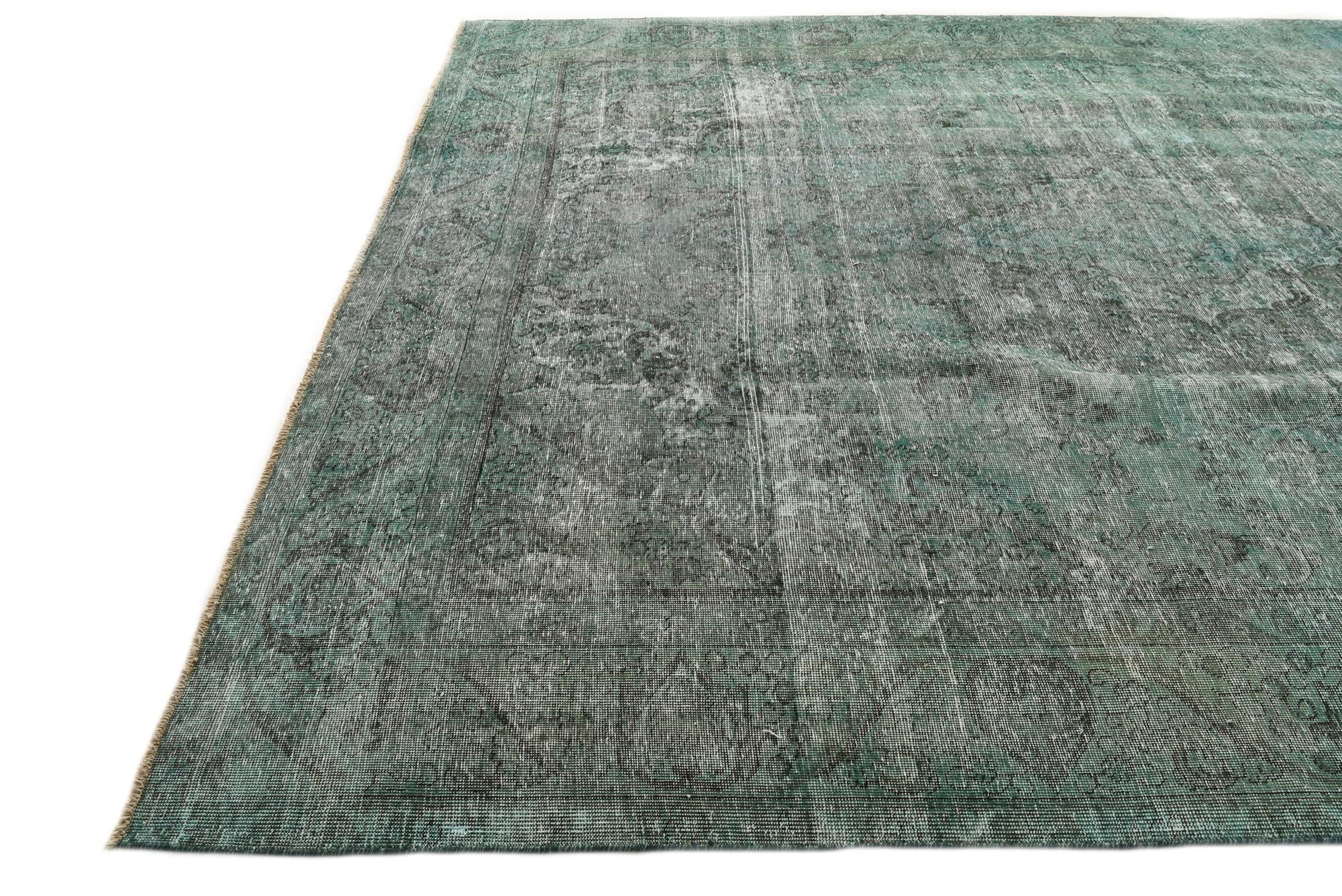 9' 8 x 12' Hand Knotted Ultra Vintage Persian Wool Rug
