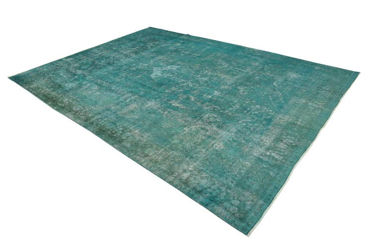 Detail image of 9' 8 x 13' Hand Knotted Ultra Vintage Persian Wool Rug