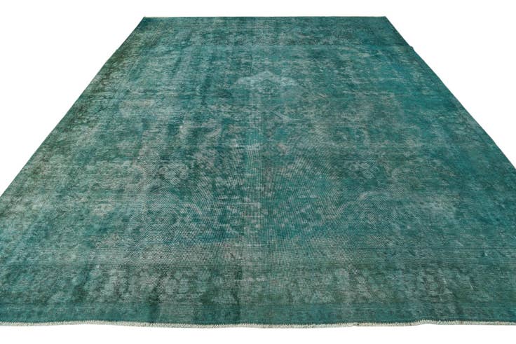 Detail image of 9' 8 x 13' Hand Knotted Ultra Vintage Persian Wool Rug