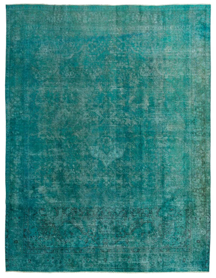 Detail image of 9' 8 x 13' Hand Knotted Ultra Vintage Persian Wool Rug