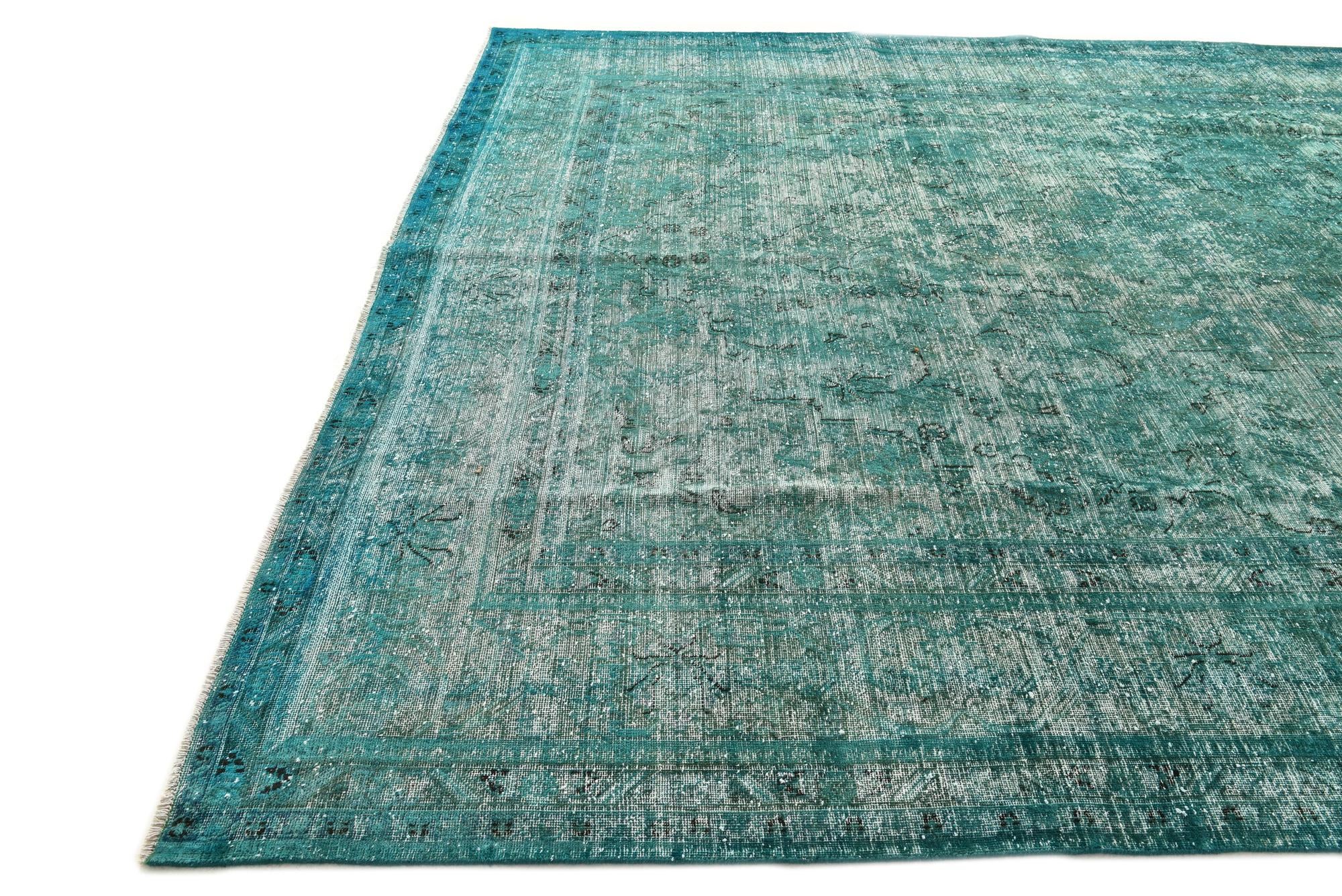 9' 7 x 12' 5 Hand Knotted Ultra Vintage Persian Wool Rug