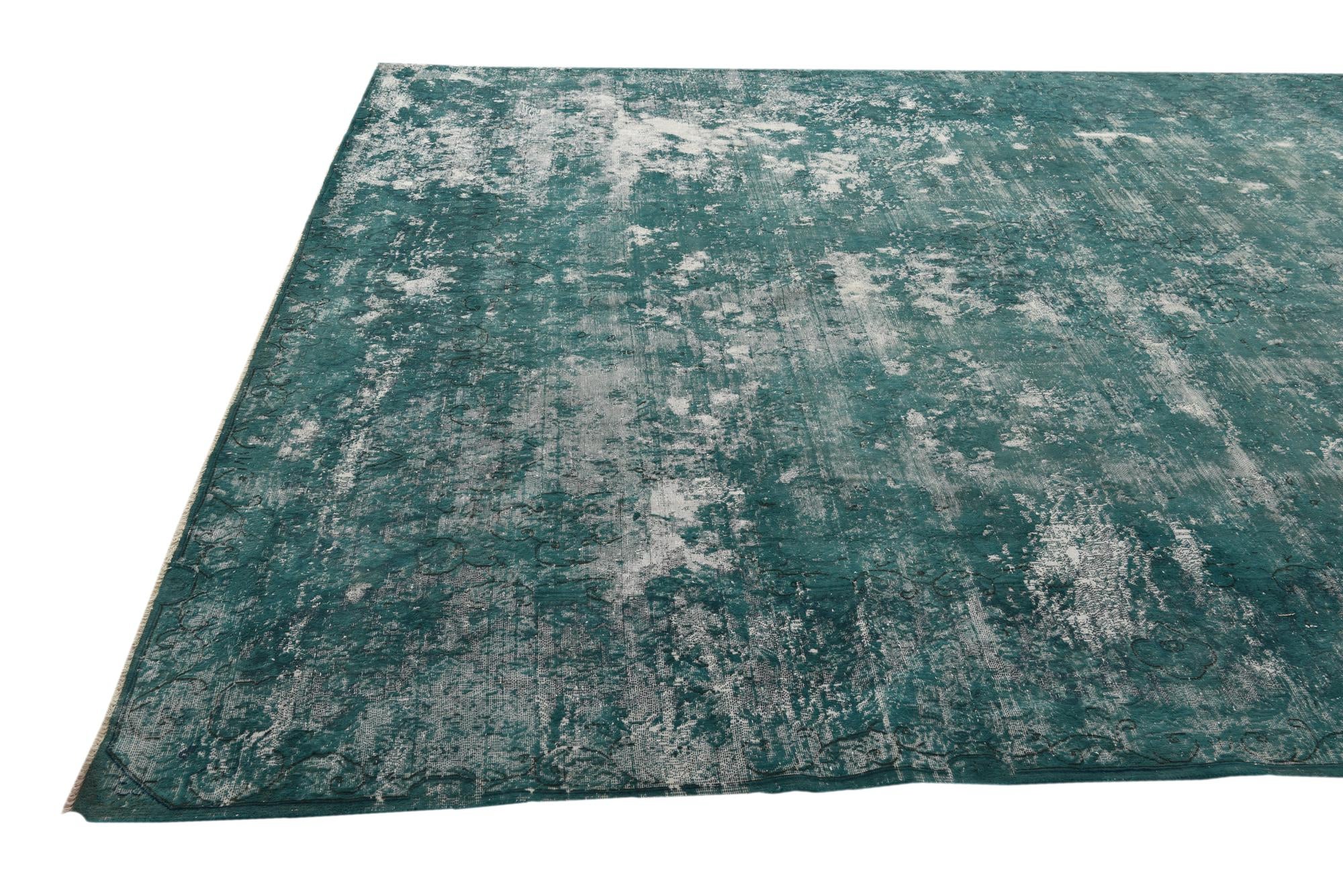 9' 8 x 13' Hand Knotted Ultra Vintage Persian Wool Rug