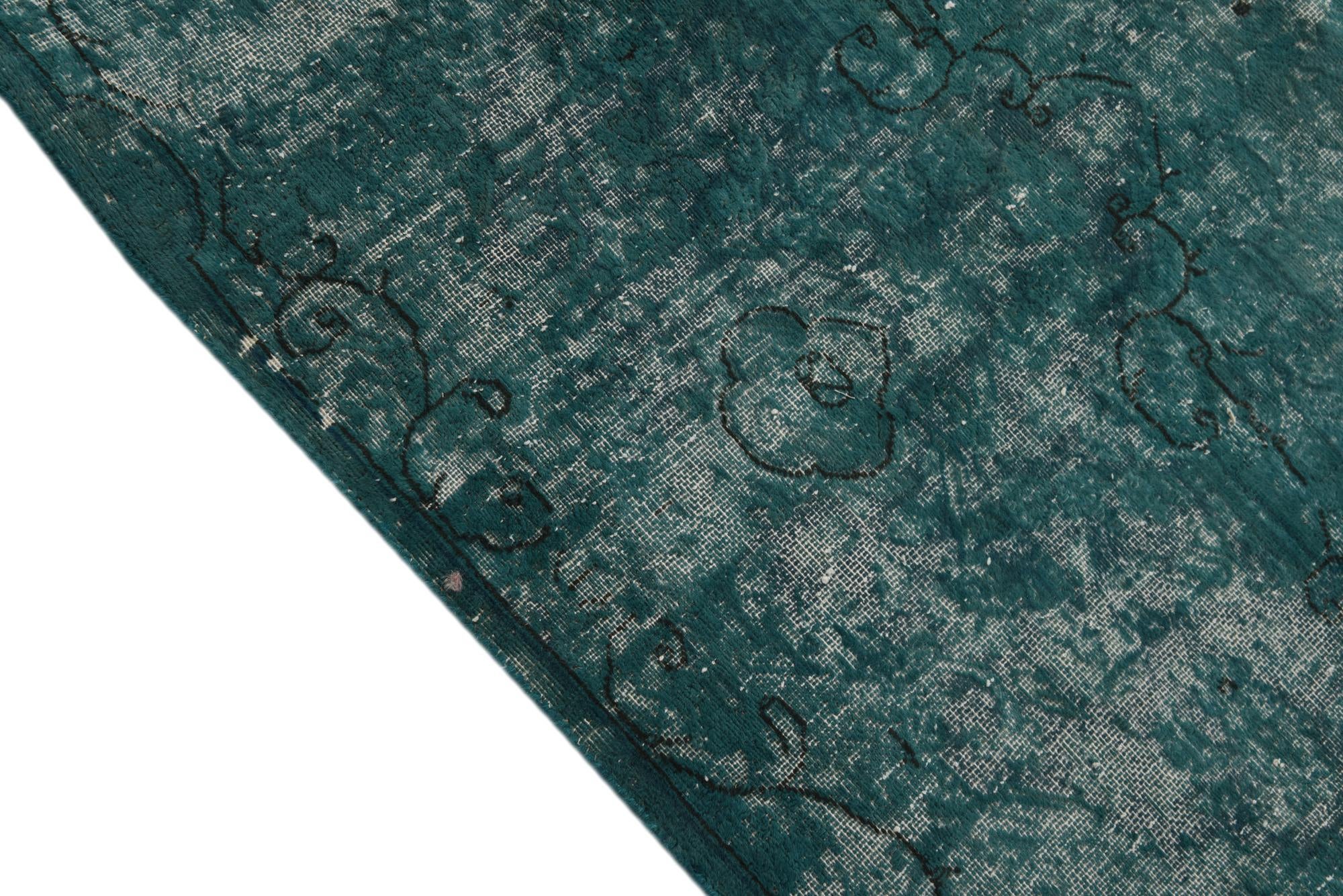 9' 8 x 13' Hand Knotted Ultra Vintage Persian Wool Rug