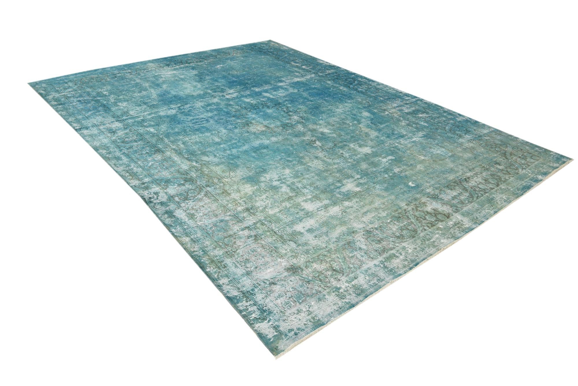 9' 7 x 13' Hand Knotted Ultra Vintage Persian Wool Rug