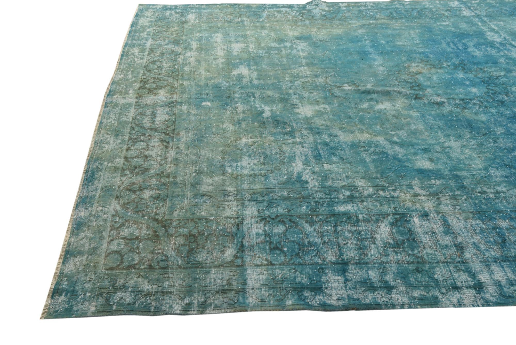 9' 7 x 13' Hand Knotted Ultra Vintage Persian Wool Rug
