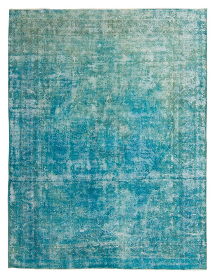 Detail image of 9' 7 x 13' Hand Knotted Ultra Vintage Persian Wool Rug