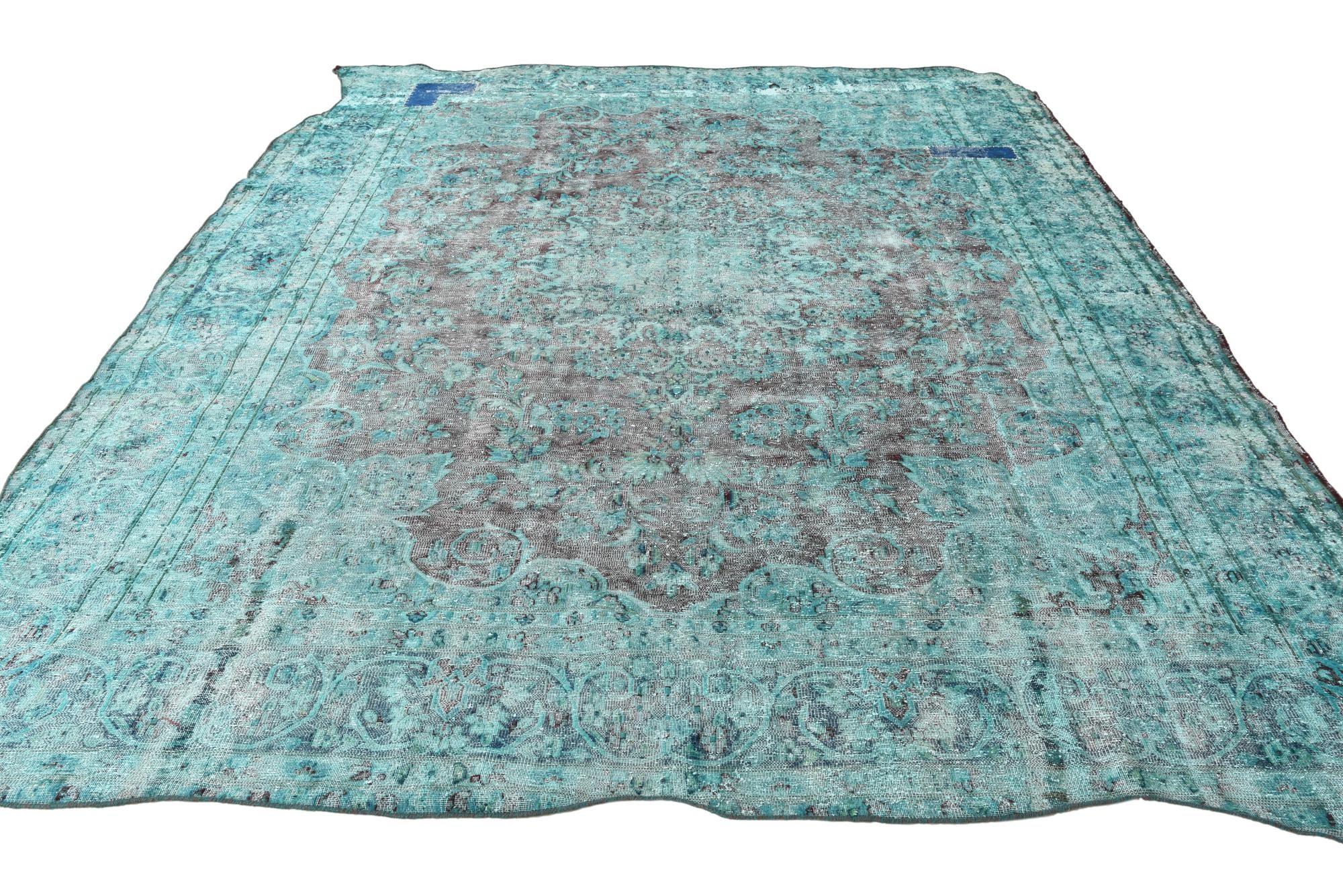 9' 4 x 12' 3 Hand Knotted Ultra Vintage Persian Wool Rug