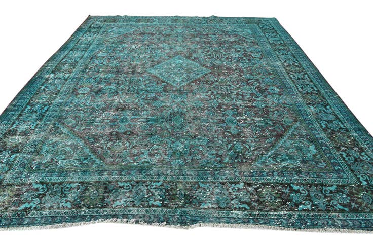 Detail image of 9' 9 x 12' 9 Hand Knotted Ultra Vintage Persian Wool Rug