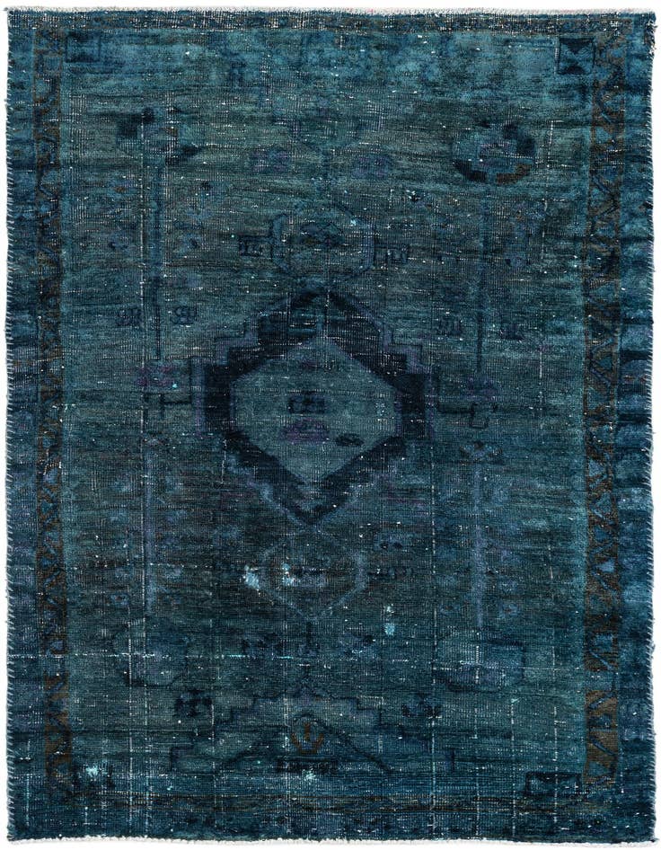 Detail image of 3' 10 x 6' Hand Knotted Ultra Vintage Persian Wool Rug