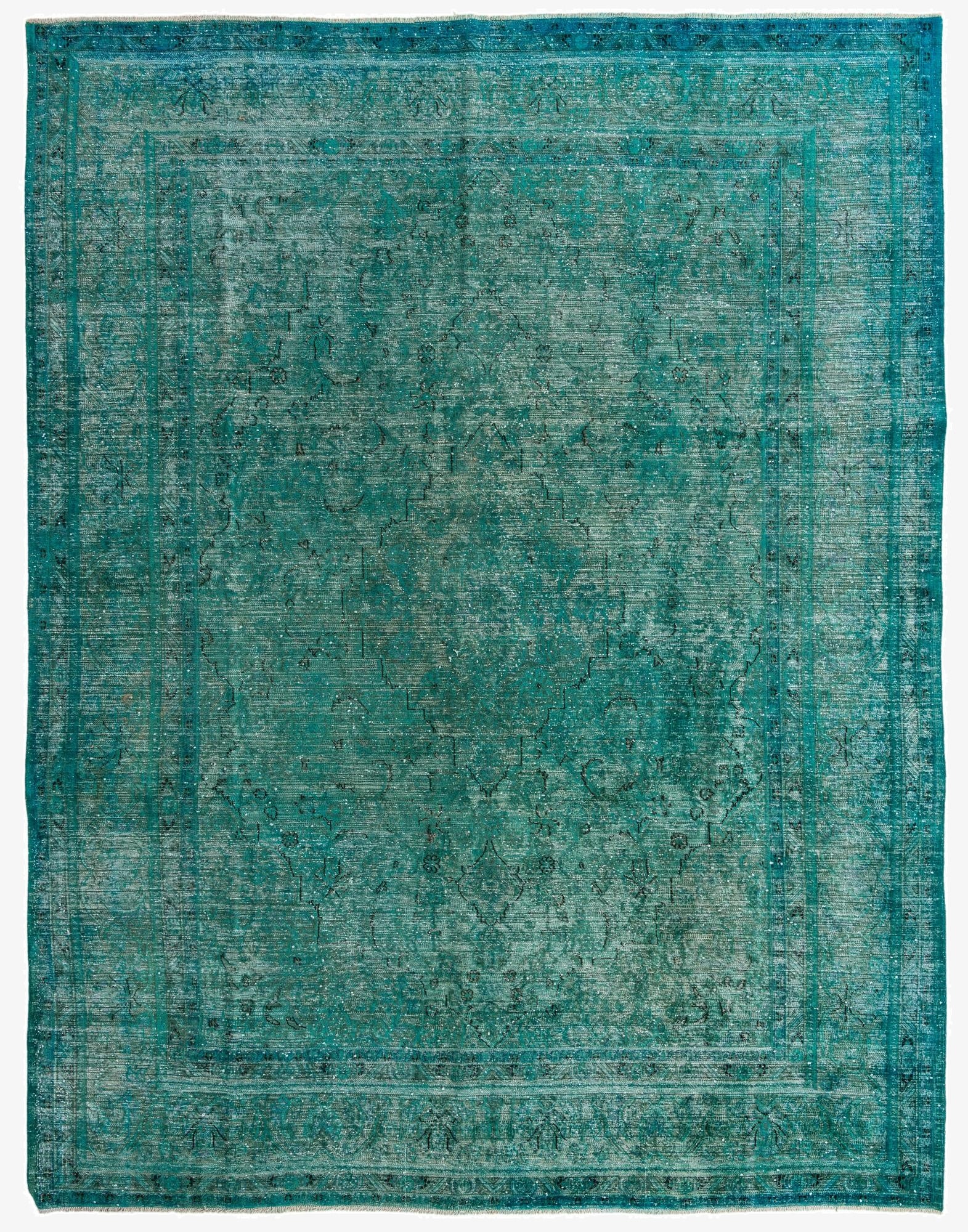 9' 7 x 12' 5  Hand Knotted Ultra Vintage Persian Wool Rug