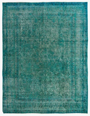 9' 7 x 12' 5 Hand Knotted Ultra Vintage Persian Wool Rug