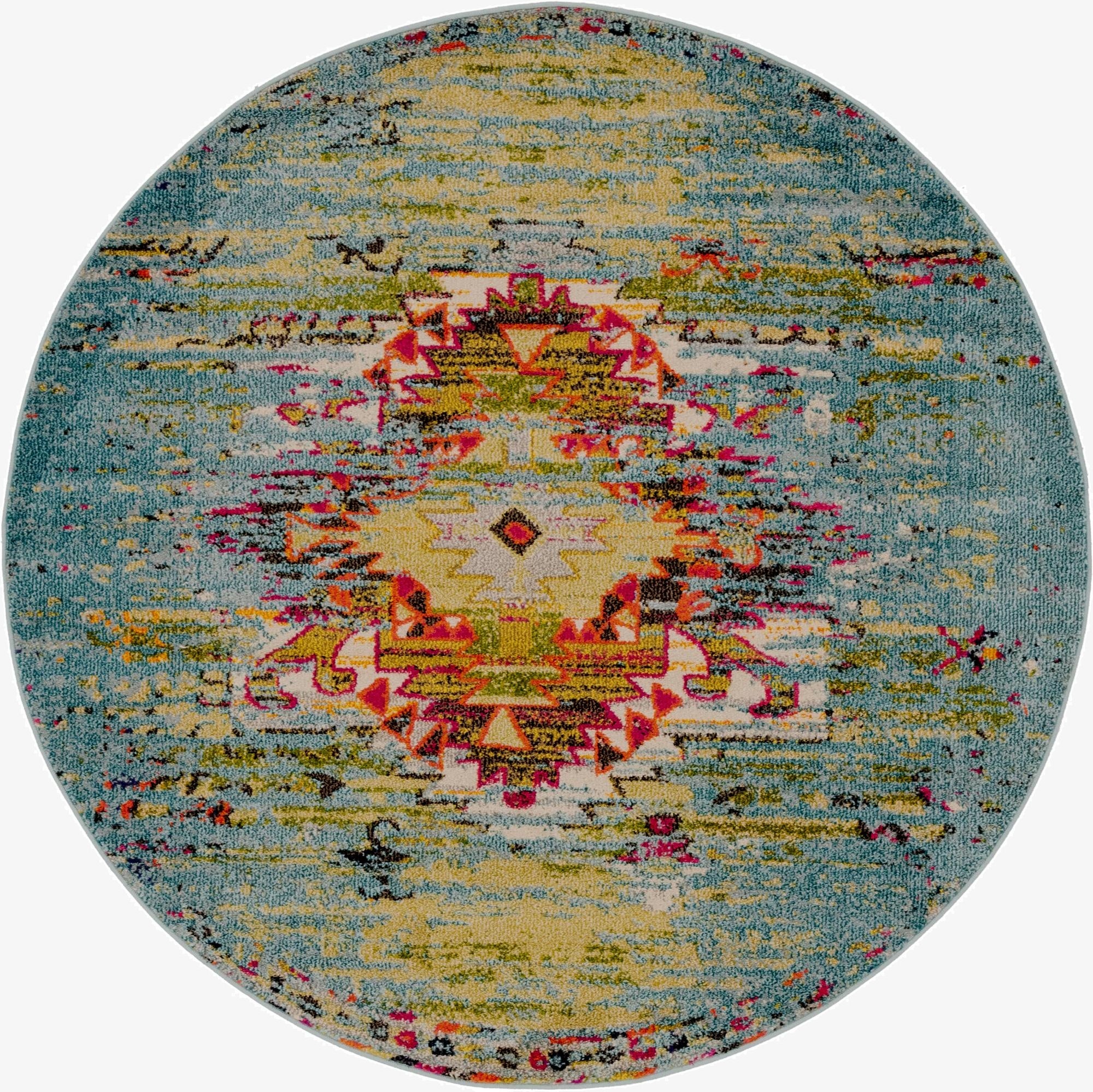 6' x 6'  Washable Arte Round Rug