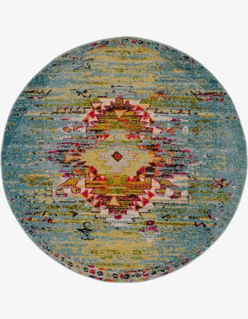 6' x 6' Washable Arte Round Rug