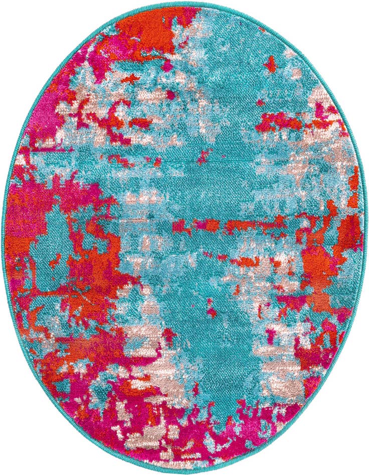 Detail image of 3' x 3' Azalea Round Rug