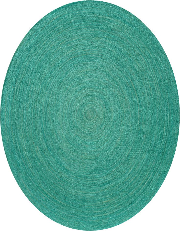 Detail image of 8' x 8'  Hand Braided Jute Round Rug