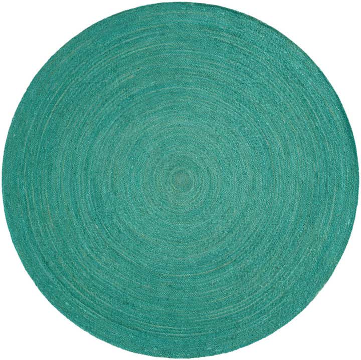 8' x 8' Handmade Braided Jute Round Rug