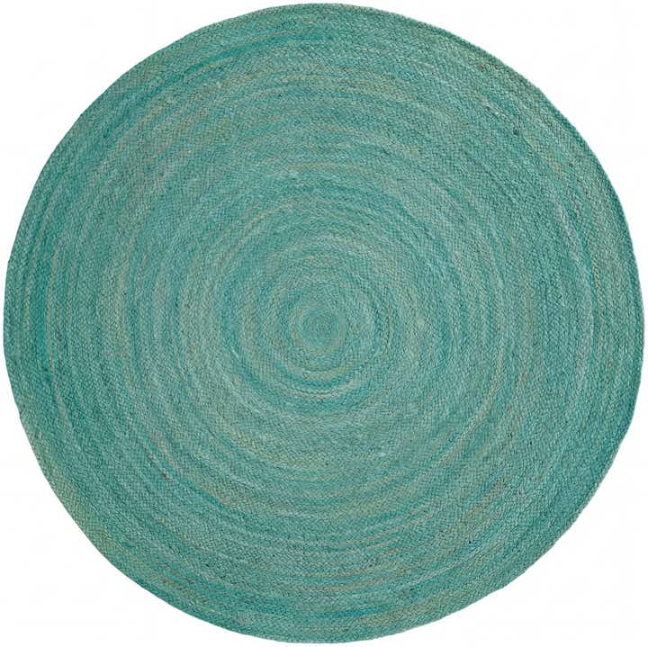 5' 1 x 5' 1 Handmade Braided Jute Round Rug