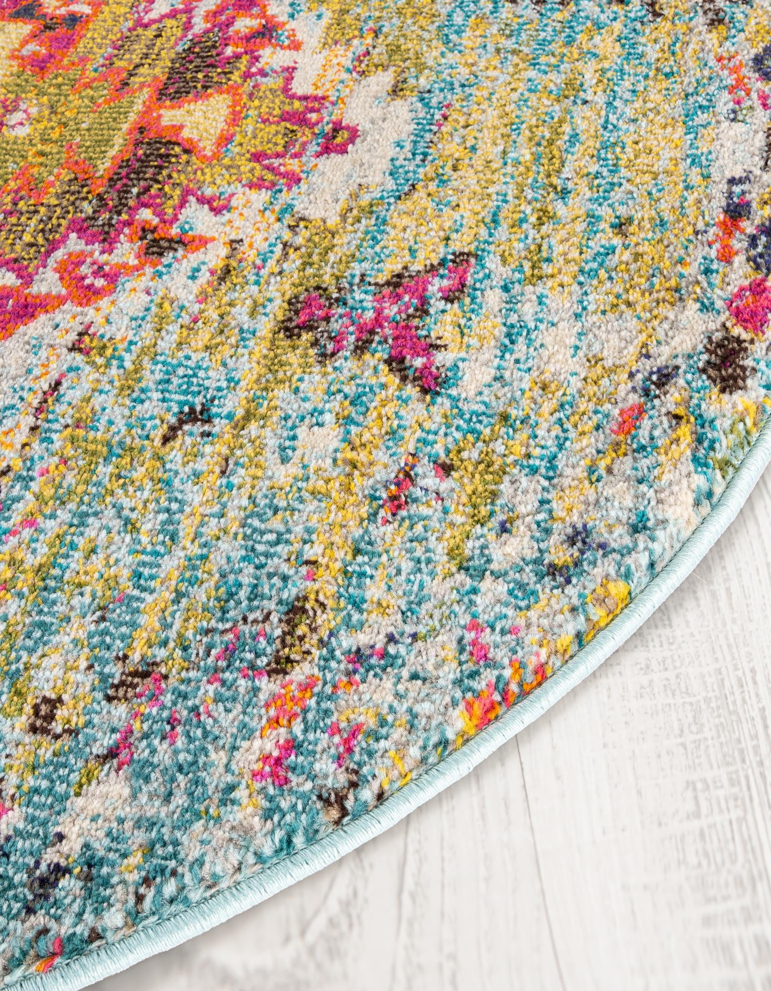 6' x 6' Washable Carnevale Round Rug