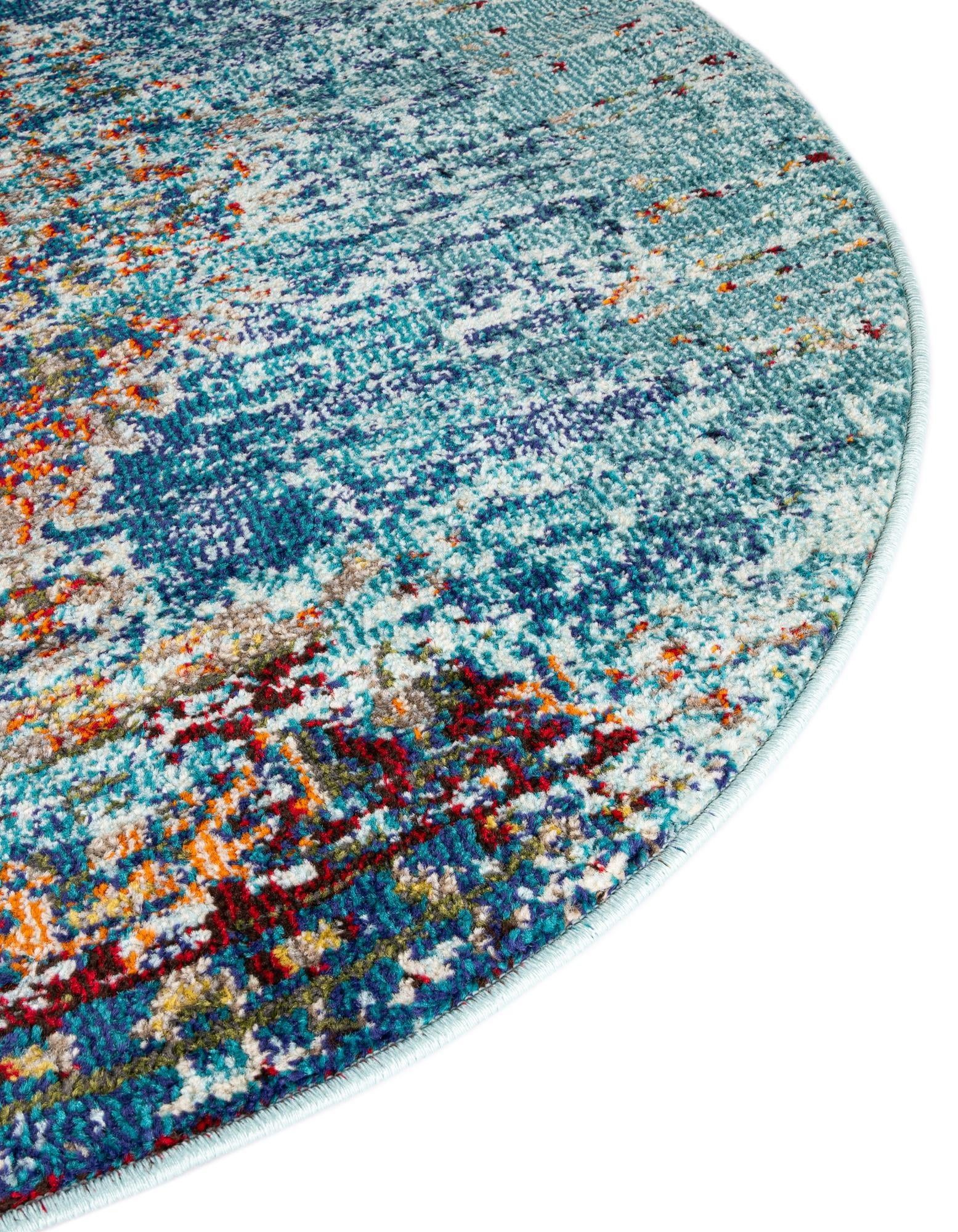 6' x 6' Washable Carnevale Round Rug
