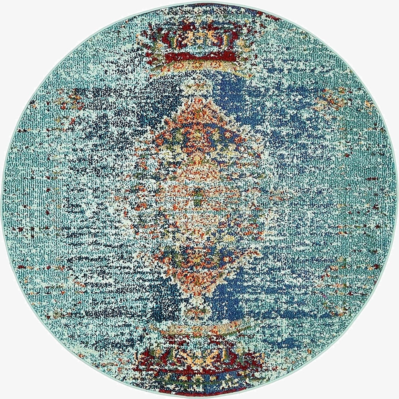 4' x 4' Washable Carnevale Round Rug