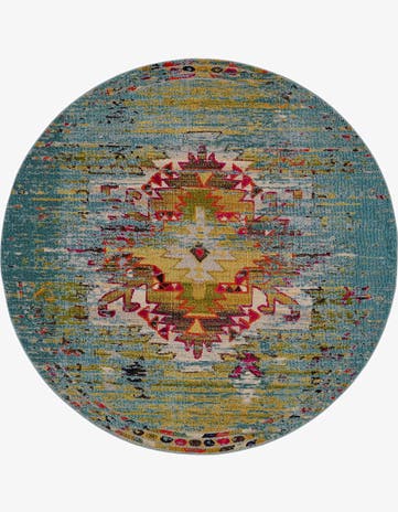 8' x 8' Washable Carnevale Round Rug