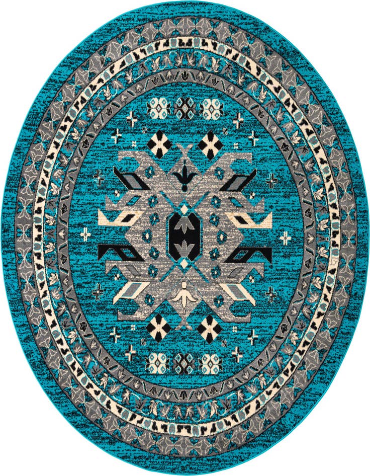 Detail image of 7' 10 x 7' 10 Heris Round Rug