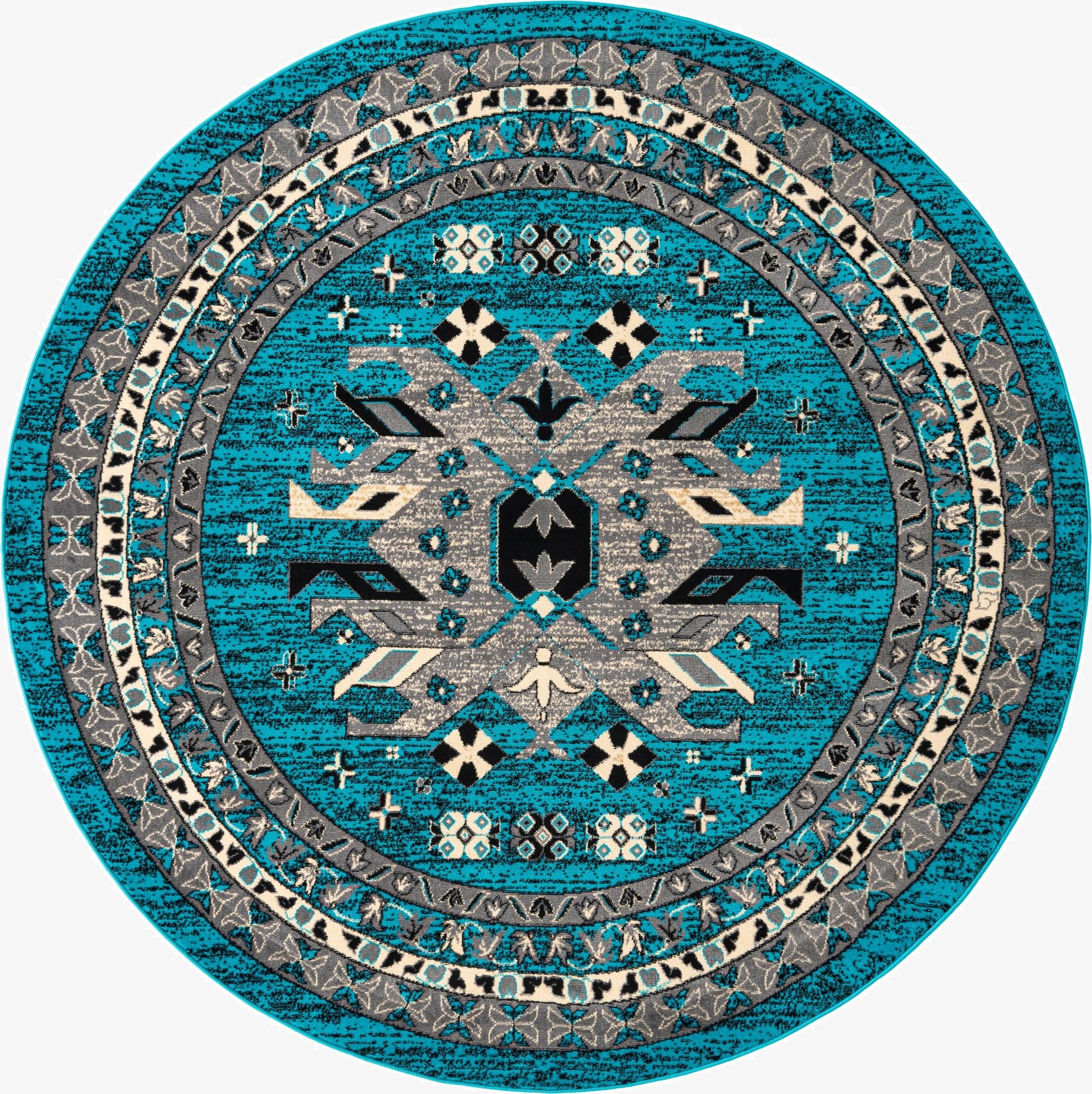 7' 10 x 7' 10 Heris Round Rug