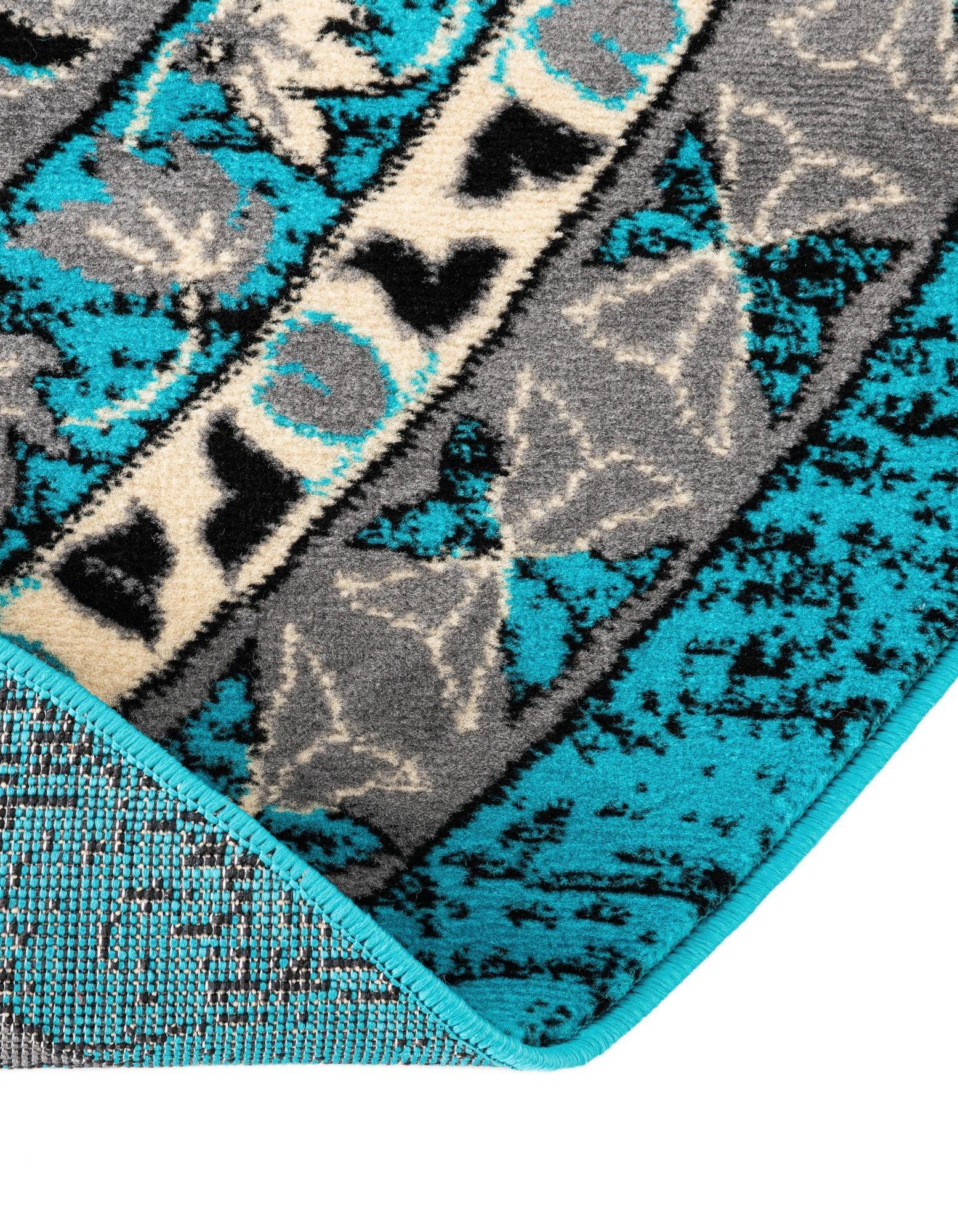 7' 10 x 7' 10 Heriz Design Round Rug