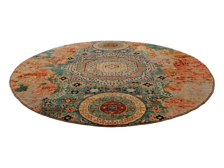 Detail image of 9' 9 x 9' 10 Hand Knotted Mamluk Ziegler Round Rug