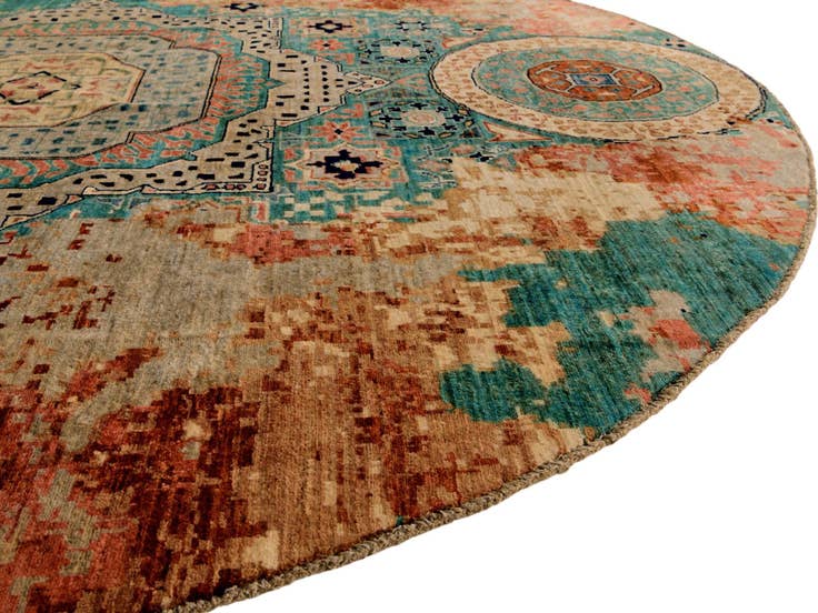 Detail image of 9' 9 x 9' 10 Hand Knotted Mamluk Ziegler Round Rug