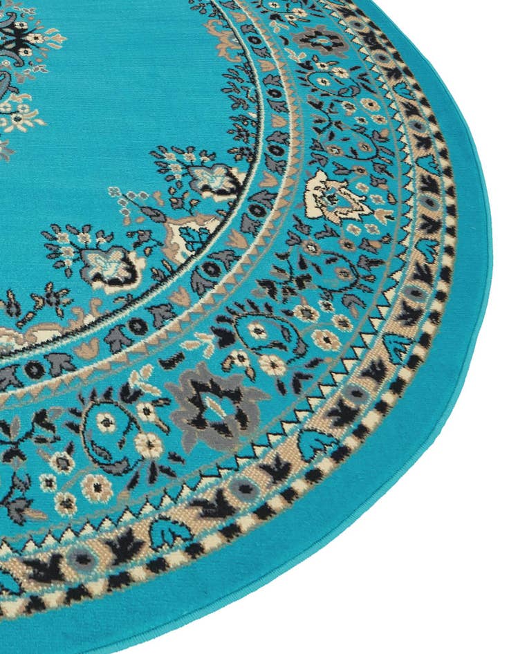 Detail image of 7' 10 x 7' 10 Mashad Design Round Rug