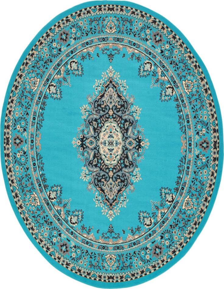 Detail image of 7' 10 x 7' 10 Mashad Design Round Rug