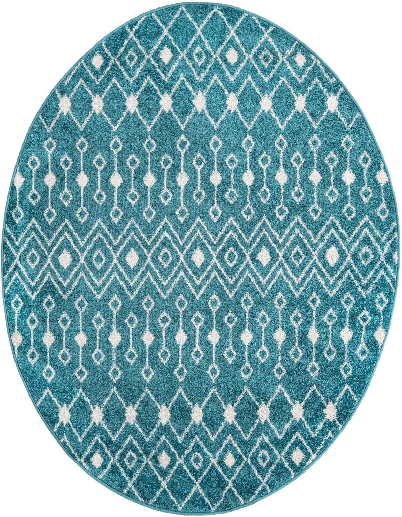 5' 3 x 5' 3 Moroccan Trellis Round Rug