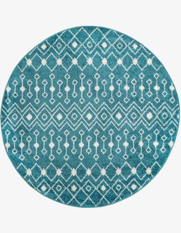 5' 3 x 5' 3 Moroccan Trellis Round Rug
