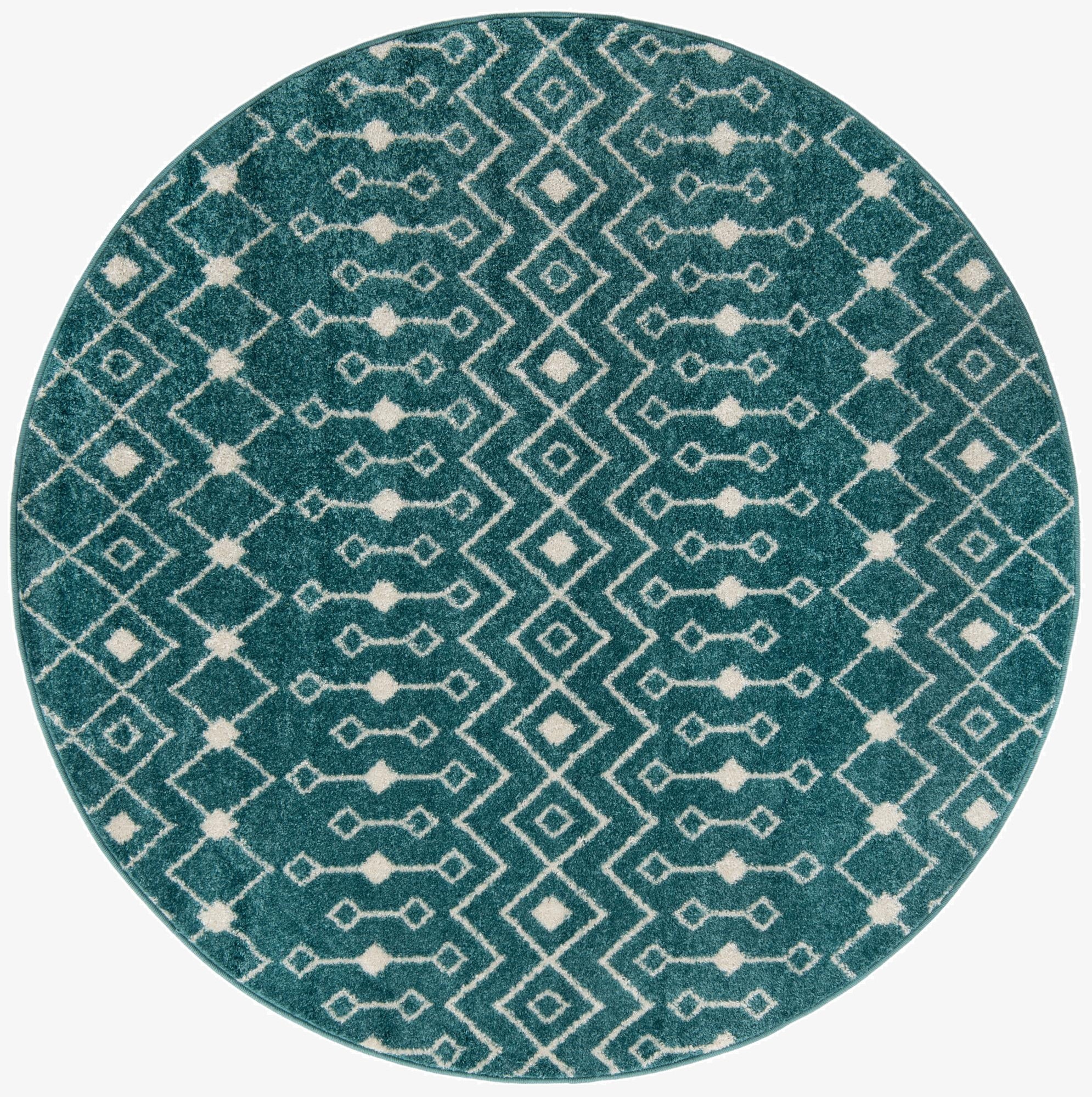 Primary image 6' x 6' Moroccan Trellis Round Rug