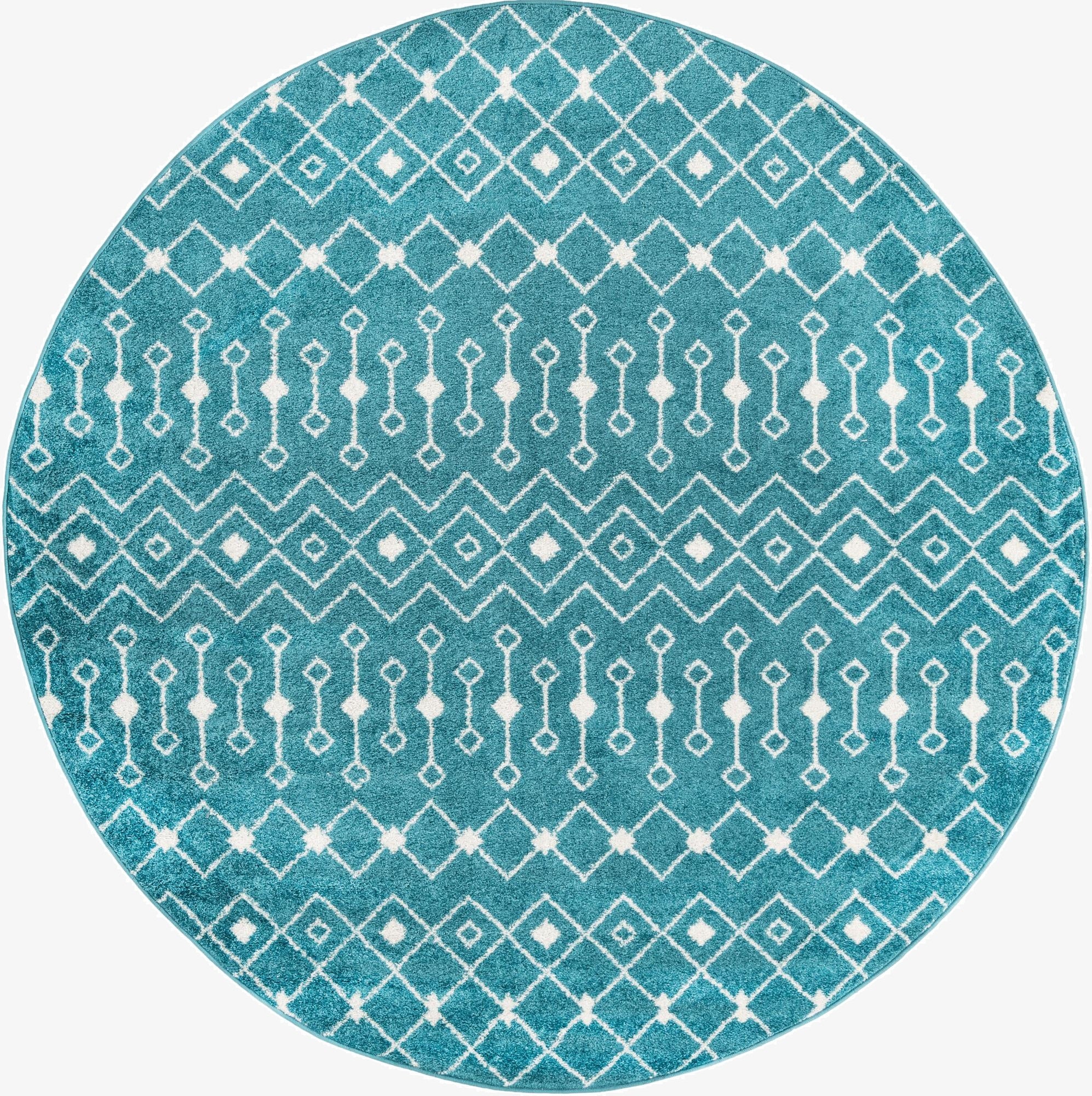 Primary image 7' 10 x 7' 10 Moroccan Trellis Round Rug