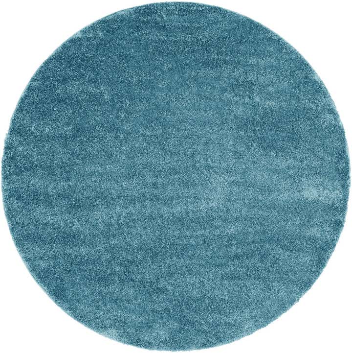 6' x 6' Soft Solid Shag Round Rug