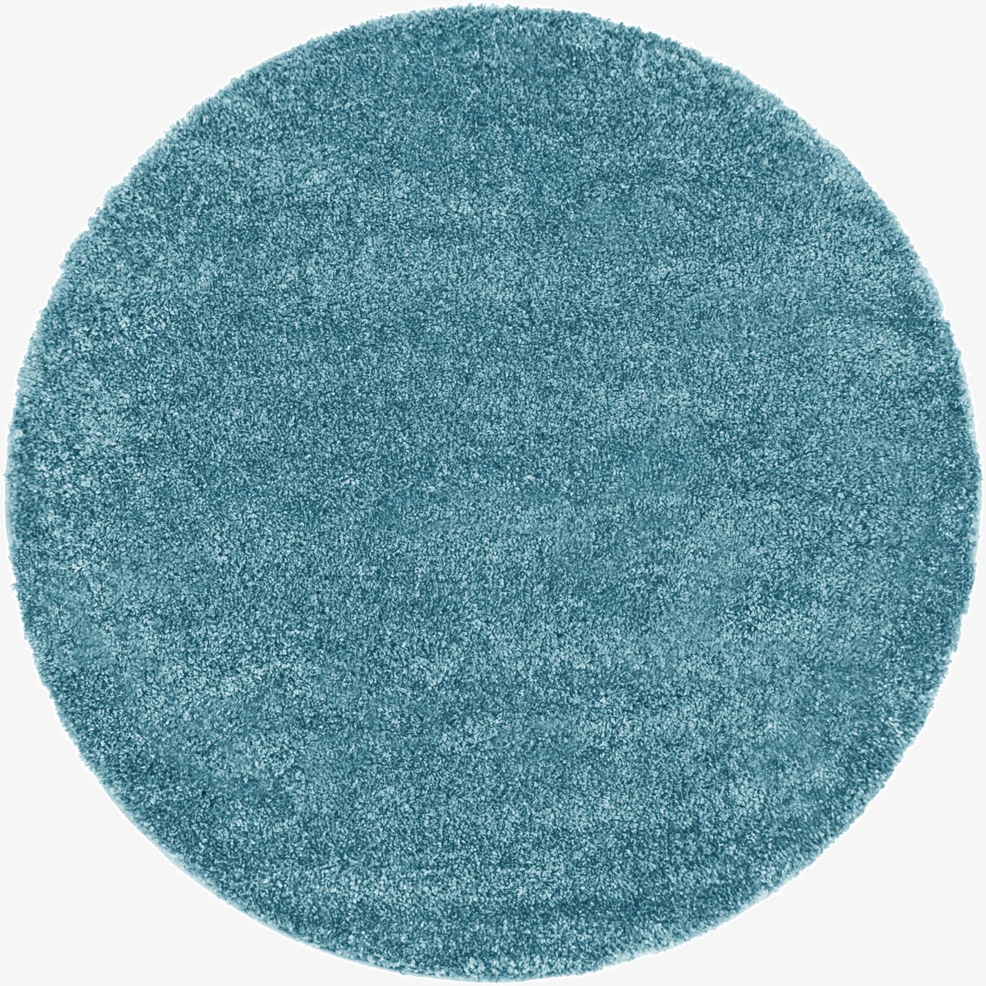8' x 8' Soft Solid Shag Round Rug