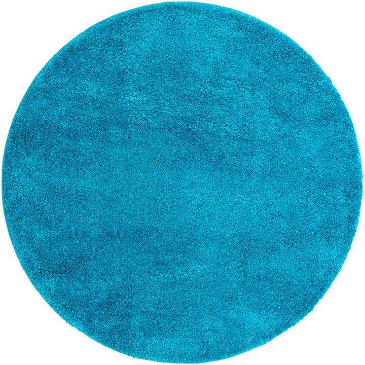6' x 6' Solid Frieze Round Rug