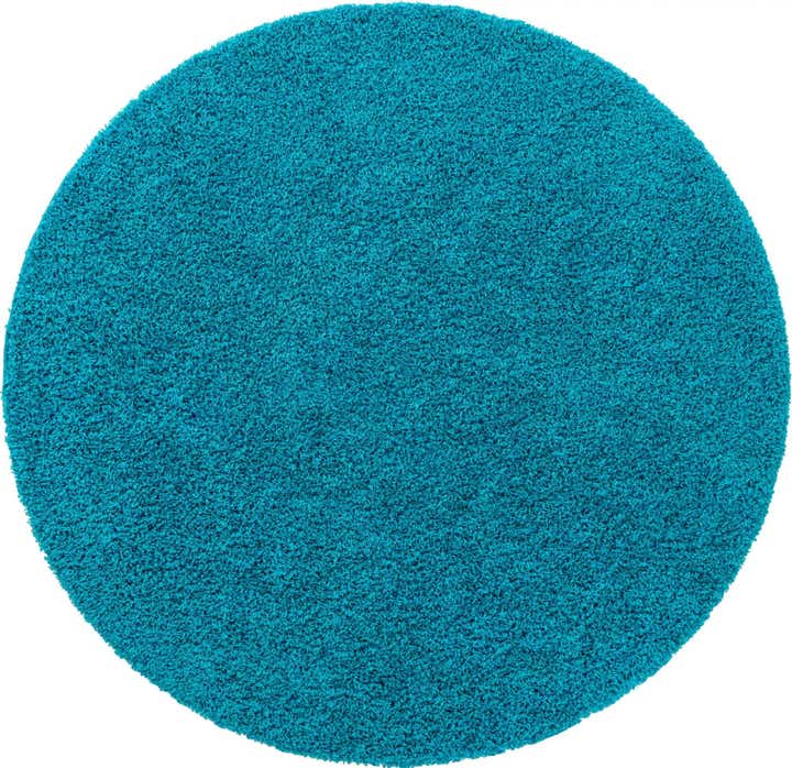 6' x 6' Solid Shag Round Rug