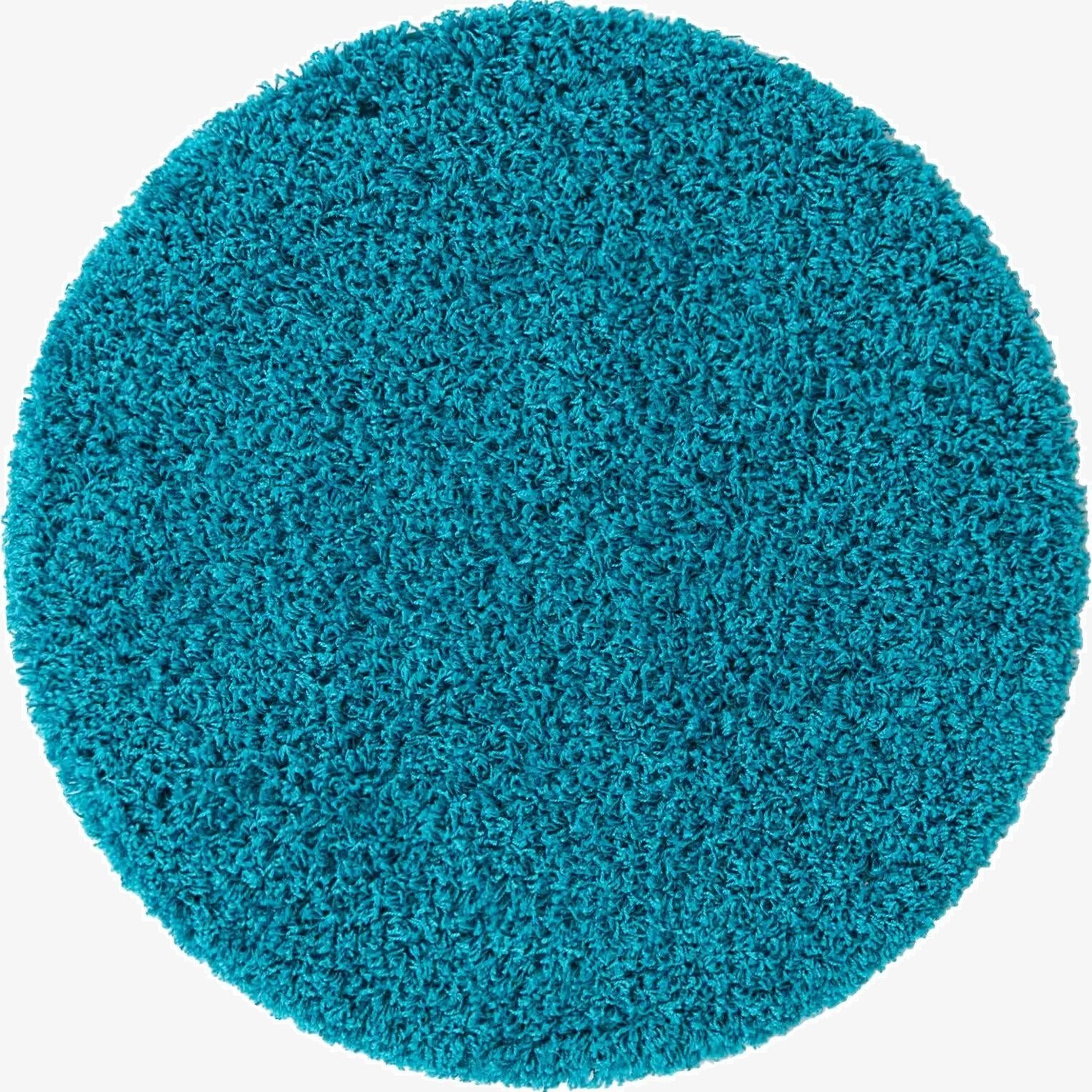 3' x 3' Solid Shag Round Rug