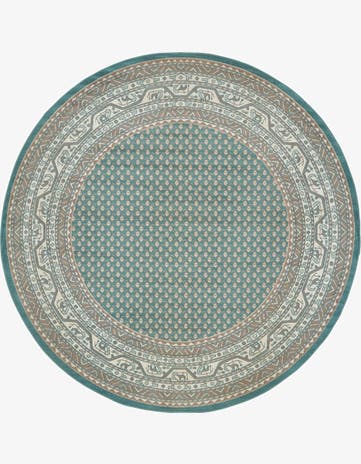 Turquoise Tribeca Round Rug