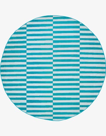Turquoise Tribeca Round Rug