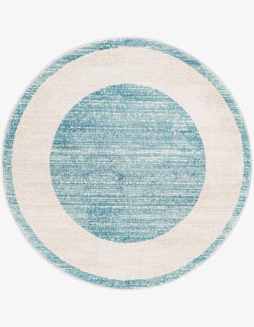Jill Zarin Turquoise Uptown Yorkville Round Rug