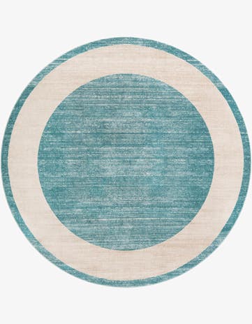 Jill Zarin Turquoise Uptown Yorkville Round Rug